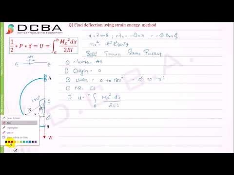 Strain Energy Method Numerical 3 (Hemispherical beam)