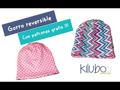 Gorro reversible con patrones GRATIS en varias tallas !