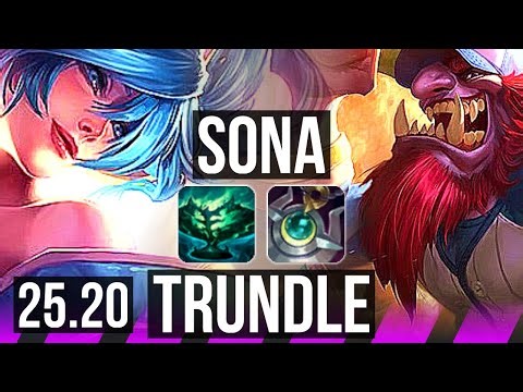 SONA & Seraphine vs TRUNDLE & Karthus (SUP) | EUW Master | 25.20