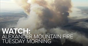 Video: Aerial look at Larimer County's Alexander Mountain Fire on Tuesday morning