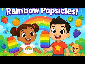 The Color Song with ( Rainbow Popsicles ) | Learn Colors with Fruits | Kids Sing Along