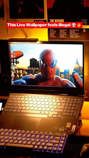 This Live wallpaper feels Illegal ☠️ #livewallpaper #amazingspiderman #shorts #edit #trending #setup