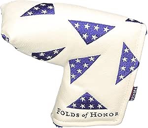 CMCDESIGN Custom Folds of Honor Golf Blade Putter Head Cover - Glove Soft Lining - Design Elements Include in-House Custom Design - Great Fit for Any Club as Golf Head Covers, Blade Putter Cover