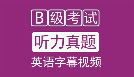 【英文字幕】B级英语考试真题听力题视频 高等学校英语应用能力考试 PRETCO 听力训练模拟测试 高职高专英语等级考试听力真题