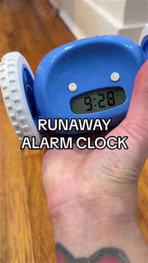 Clocky Runaway Alarm Clock literally rolls away and vibrates loudly so you cannot hit snooze and fall back asleep. Perfect for heavy sleepers, chronic snoozers, students, and anyone who needs serious help waking up on time. #tiktokshopcreatorpicks #newarrivalsurge #alarmclock #heavysleepers #morningroutine