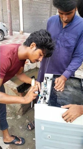 automatic washing machine working error e2 #acting #paidpartnership #refrigerator #airconditioner #