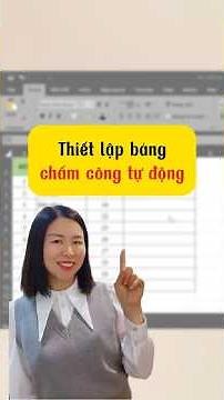 Thiết lập bảng chấm công tự động #nguyenthithuhuyen #excel #exceltips #viral #trending