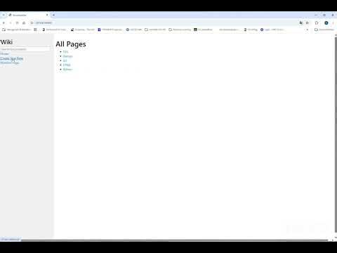 CS50’s Web Programming with Python and JavaScript; Django - wiki
