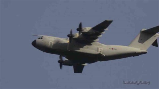 Watch the Airbus A400M sing as it flies past