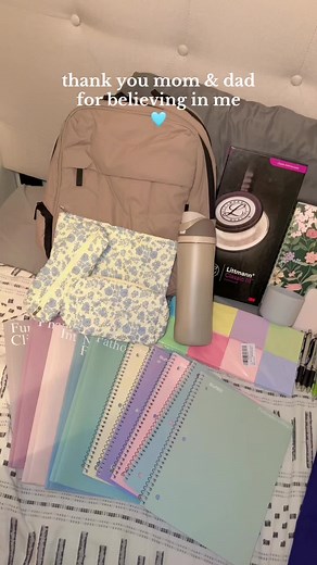 couldn’t do it without their support🩵#nursing #nursingstudent #nursinghaul #nursehaul #firsttimenurse #firstsemesterofnursingschool #nurse #haul #students #college #schoolsupplies