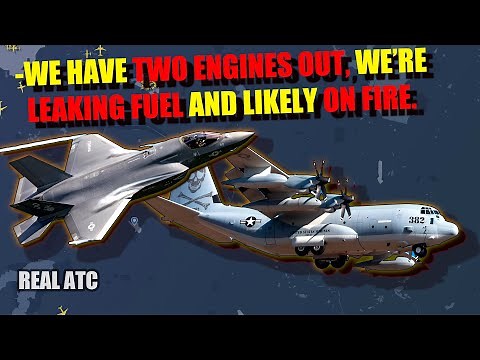 Mid Air Collision During Refueling. KC-130J and F 35B. REAL ATC