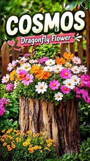 COSMOS - DRAGONFLY FLOWER - Timelapse from seedling to blooming #CosmosFlower #Flower #timelapse