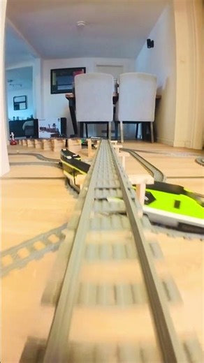 Three LEGO Trains on Different Levels #legotrain #legotrainpov #legoworld #legohobby #minitrains