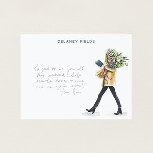 Flower Girl Reading Notecards, Watercolor Book Lover Stationery, Personalized Bookish Gift, Bespoke Preppy Note Cards, Womens Luxury Gift - Etsy