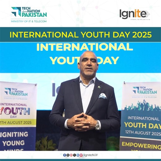 Empowering Youth, Igniting Innovation At the International Youth Day 2025 celebrations, CEO Ignite Mr. Rafique Ahmed Buriro reaffirmed Ignite’s mission to fuel youth-led innovation, entrepreneurship, and digital skills across Pakistan. 💬 “Ignite’s initiatives such as the National Incubation Centers and DigiSkills.pk are not just programs — they are pathways to a more prosperous, inclusive, and tech-driven Pakistan.” From inspiring startup pitches to impactful freelancer success stories, the eve