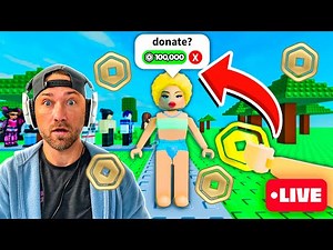 EVERYONE GETS ROBUX in GREEDY NOOBS X Update LIVE!