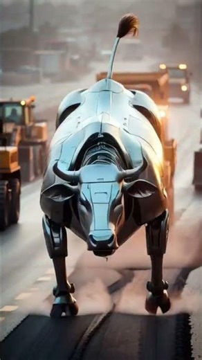 robot cow sadak ripeyaring #trending #viral #cow #robot #animals