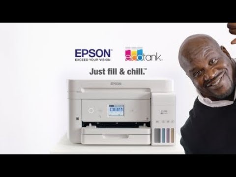 Shaq say "Just Fill and Chill with Epson's EcoTank Printer