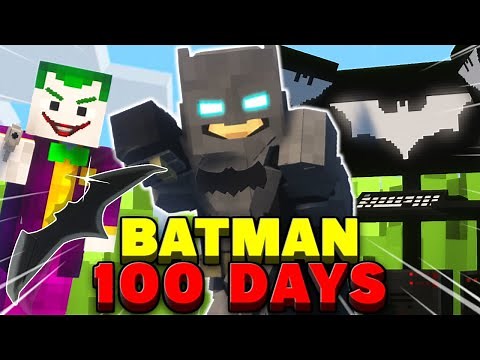 I Survived 100 Days As BATMAN in HARDCORE Minecraft