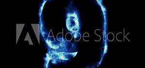 fiery font burning text fire on letters and numbers - red blue green flames - Number 9