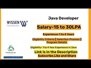 Wissen Java Developer Hiring || Hackerearth Challenge in Java || Job for 1 to 4 Years Experience |