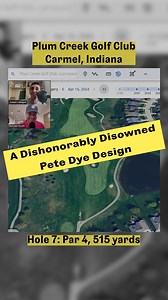 Design Disasters | What does Pete Dye know about anything? On today’s Design Disaster, the 7th Hole at Plum Creek Golf Club, where the head pro took design... | Instagram