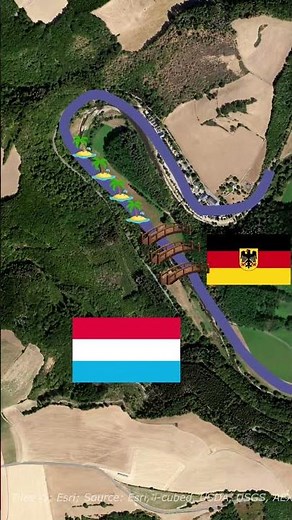 Why Germany and Luxembourg Share an Entire River #geography #map