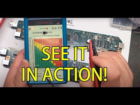 Diagnosing ET-8550 Mainboard 031006 Error with In-Circuit ESR Capacitor Tester & Multimeter