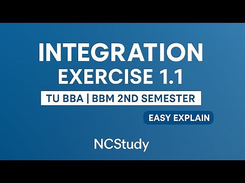 "Exercise 1.1 Business Math | BBA Second Semester | All Concepts & Integration Tricks"