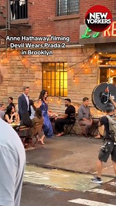 Spotted in Brooklyn 👀Anne Hathaway has been spotted all over nyc the past few weeks filming Devil Wears Prada 2 — in Brooklyn! @ericd14 | New Yorkers