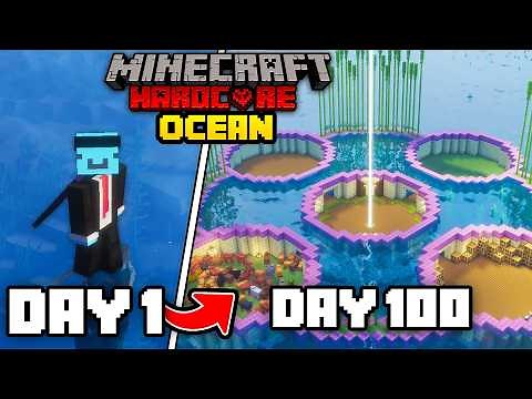 I Survived 100 Days in an OCEAN ONLY WORLD in Minecraft Hardcore