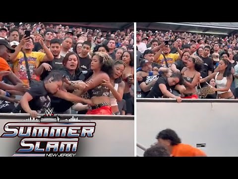 Wild Fan Fight Breaks Out In MetLife Stadium Crowd During WWE SummerSlam 2025!