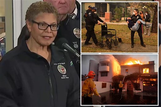 LA Mayor Karen Bass blunders her way through fire warnings on ‘the big one’ — and directs people to get help ‘at URL’