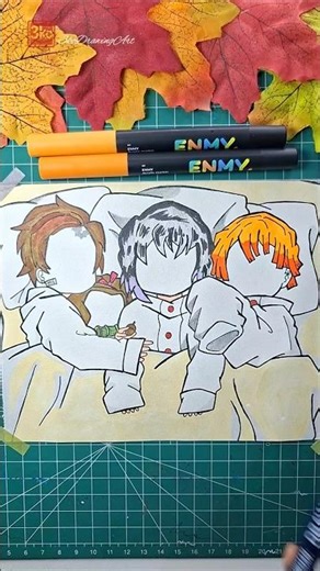 Tanjiro Family Drawing✨️ #demonslayer #キメツノヤイバ #イラストメイキング