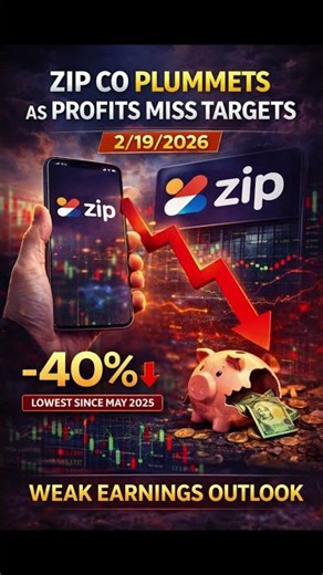 👉 Zip Shares Crash Nearly 40% After Profit Miss #shorts