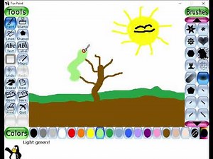 Tux Paint Paint brush tool