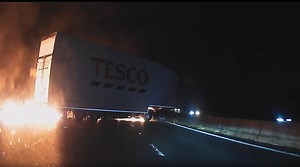 Tesco Lorry Explodes on M25 | Shocking Dashcam Footage