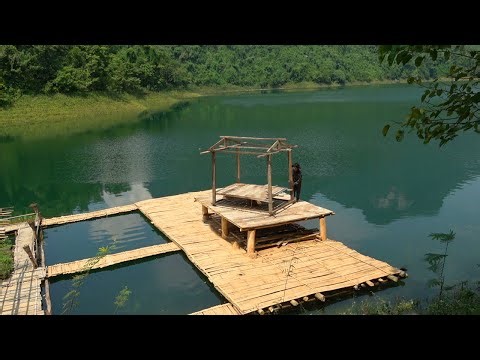 Build a 360 degree rotating house on the water. Complete the house frame