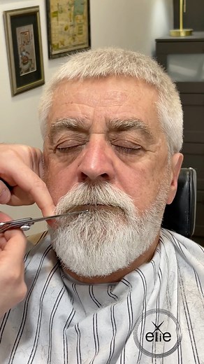 102K views · 681 reactions | "Crafting style, one 'stache at a time. 倫 | Embracing the art of grooming and gentlemanly charm. #MoustacheGoals #CleanShave #moustache #mustache #barberlife | Ellie bazerli | Facebook