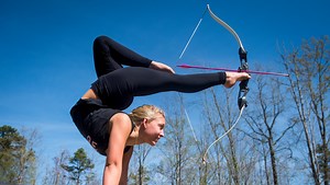 Feat of agility: Knox teen shoots bow & arrow using only her toes