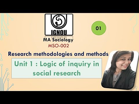 IGNOU MA Sociology || MSO-02 || Unit-1 Logic of Inquiry in Social Research (part-1)