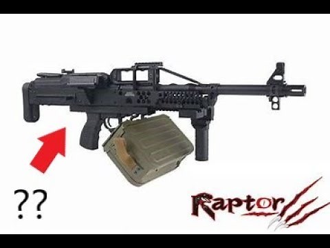 The Raptor PKP Pecheng Airsoft Bullpup Machine Gun LMG HMG (build & first look + shooting)