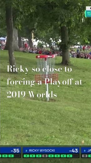 Ricky Wysocki sets up an eagle attempt to force a playoff at the 2019 the Worlds