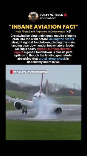 HOW PILOTS LAND AIRPLANES IN CROSSWINDS