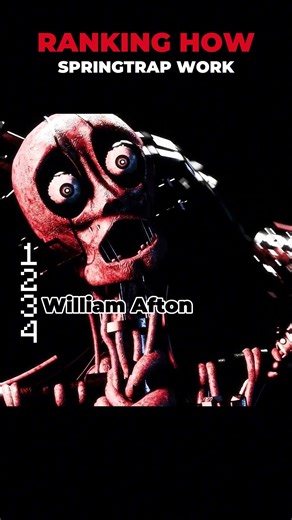 FNAF RANKING HOW SPRINGTRAP WORK!! #fnaf #ranking #horrorgame