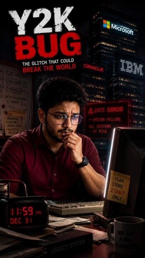 Y2K Bug 😨 The Coding Mistake That Almost Crashed The World #shorts