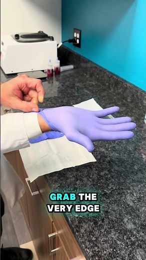 HOW DO YOU PUT STERILE GLOVES ON?