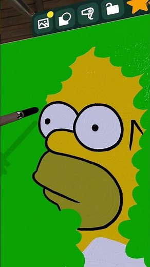 Let's paint Homer Simpson! 🍩🌳