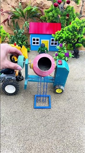 DIY Tractor Builds Strong Reinforced Cement Structure #shorts #diy #diytractor #tractor