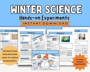 Winter Science Experiments for Kids Scientific Method Worksheets and STEM Activities - Etsy